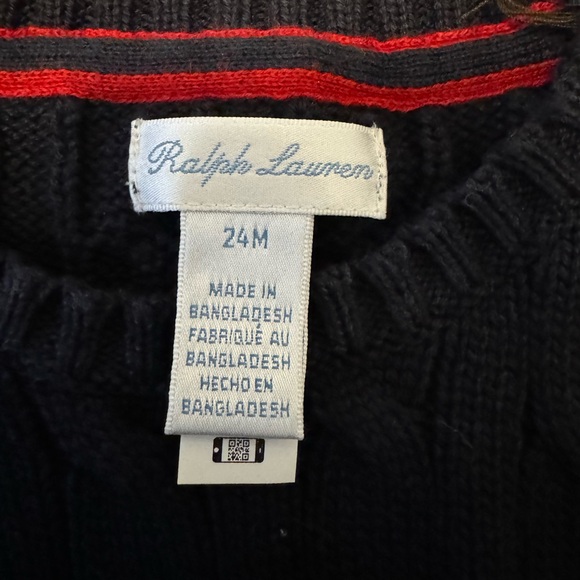 Ralph Lauren Cable-Knit Cotton Sweater 24M - Picture 9 of 9